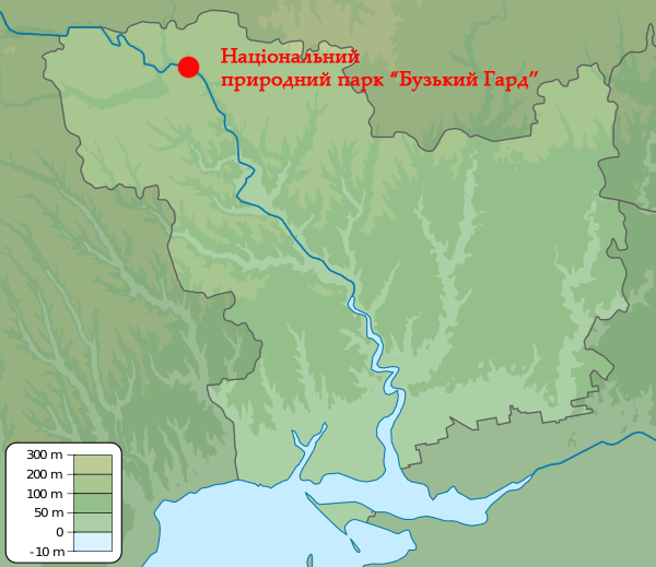 Он расположен на территории пяти районов Николаевской области: Первомайском, Арбузинском, Доманевском, Вознесенском и Братском
